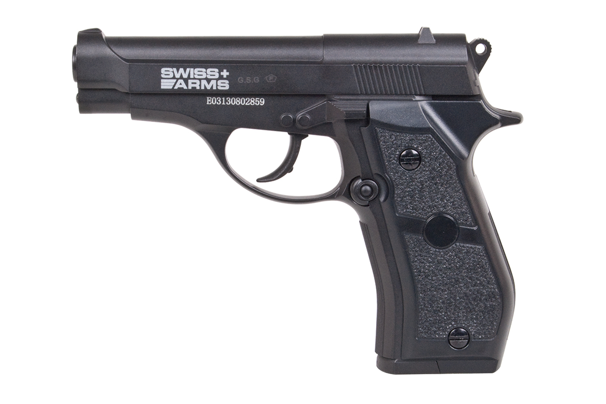 Swiss Arms P84 Schwarz 4,5mm BB - Druckluft Co2 Non BlowBack
