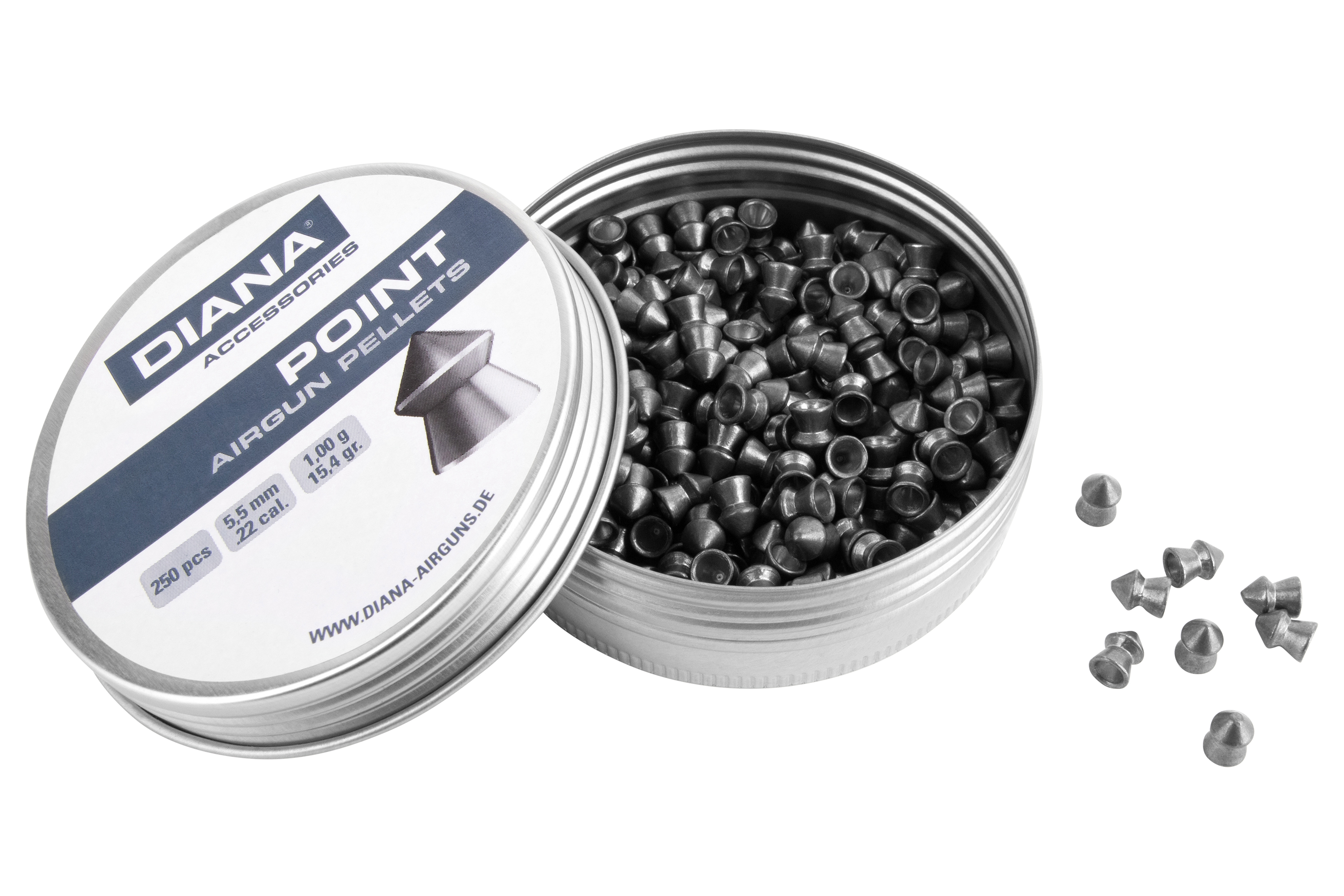 DIANA Spitzkopf Diabolos glatt 5,5mm 250 Stück DIANA Spitzkopf Diabolos glatt 5,5mm 250 Stück