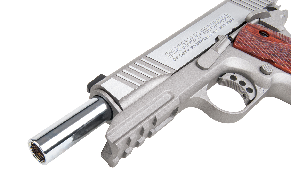 Swiss Arms P1911 Stainless 4,5mm BB - Druckluft Co2 BlowBack