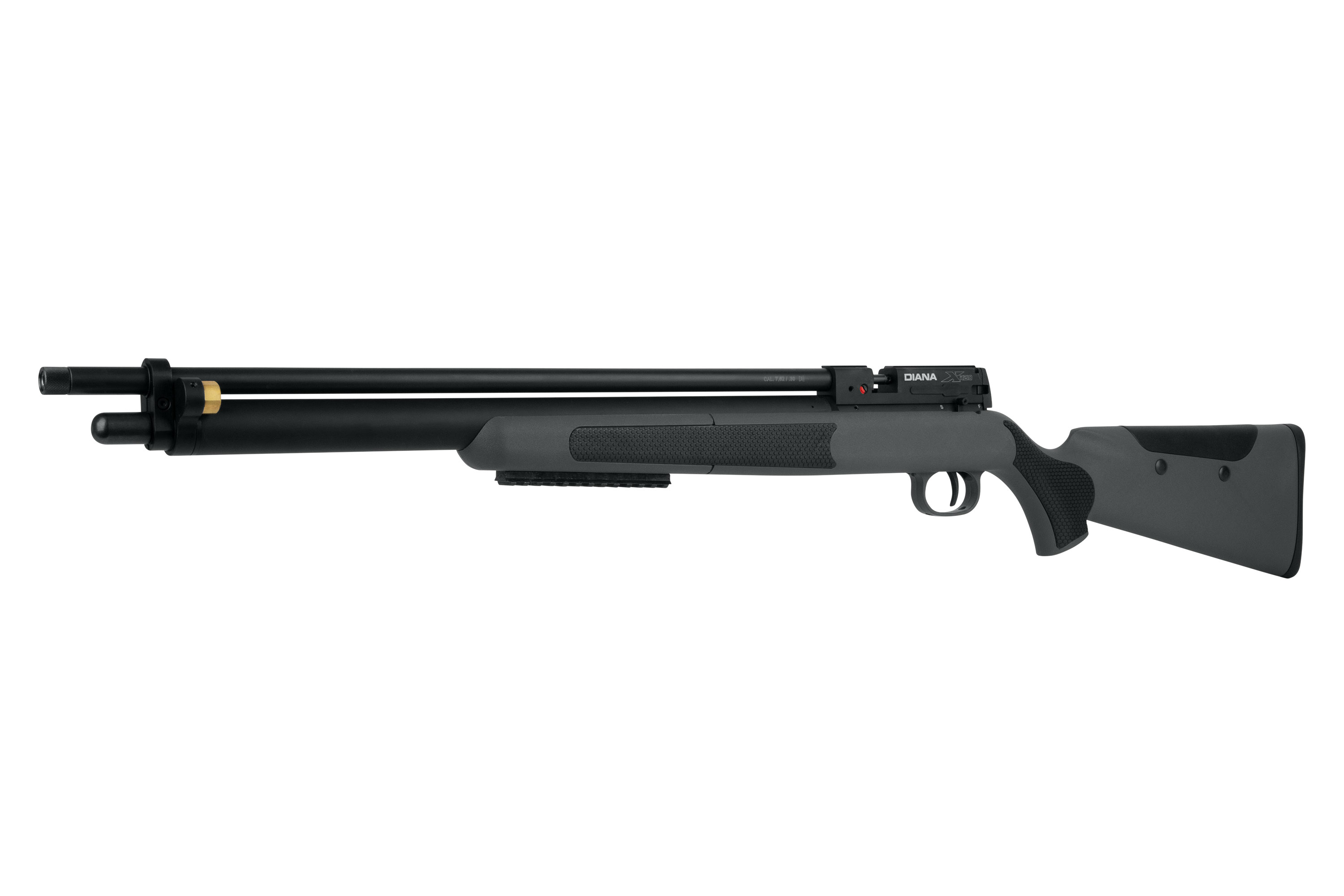 Diana-Luftgewehr mit elegantem schwarzem Design, Präzisionslauf und ergonomischem Griff für verbesserte Schussleistung.