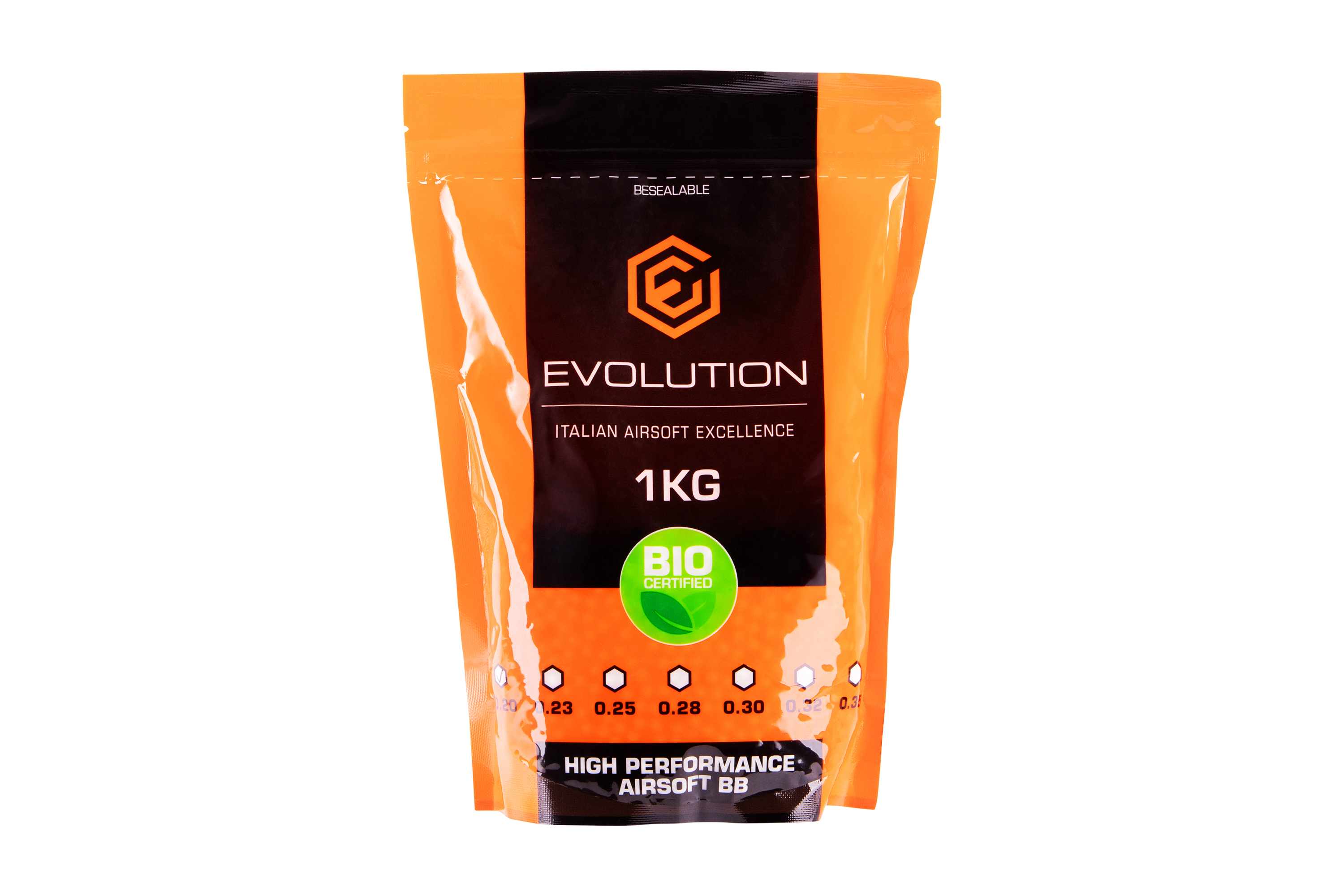 Evolution High Performance Airsoft BIO BBs 6mm 0,20g 5.000 Stück Evolution High Performance Airsoft BIO BBs 6mm 0,20g 5.000 Stück