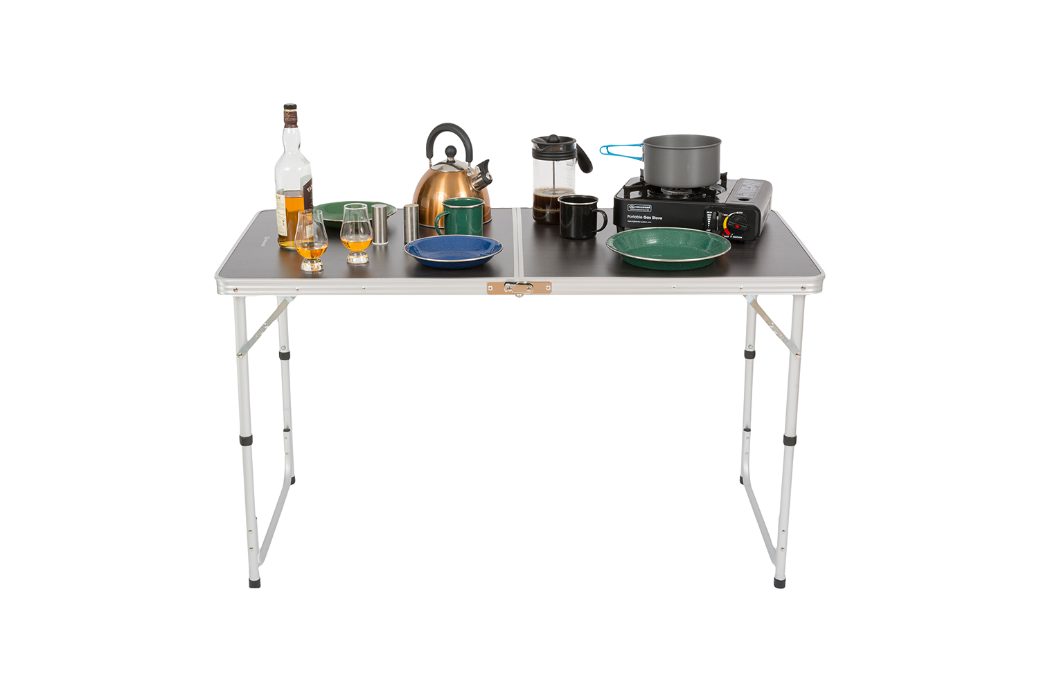 Highlander Campingtisch Klappbar Double 70x120 MDF/Metall