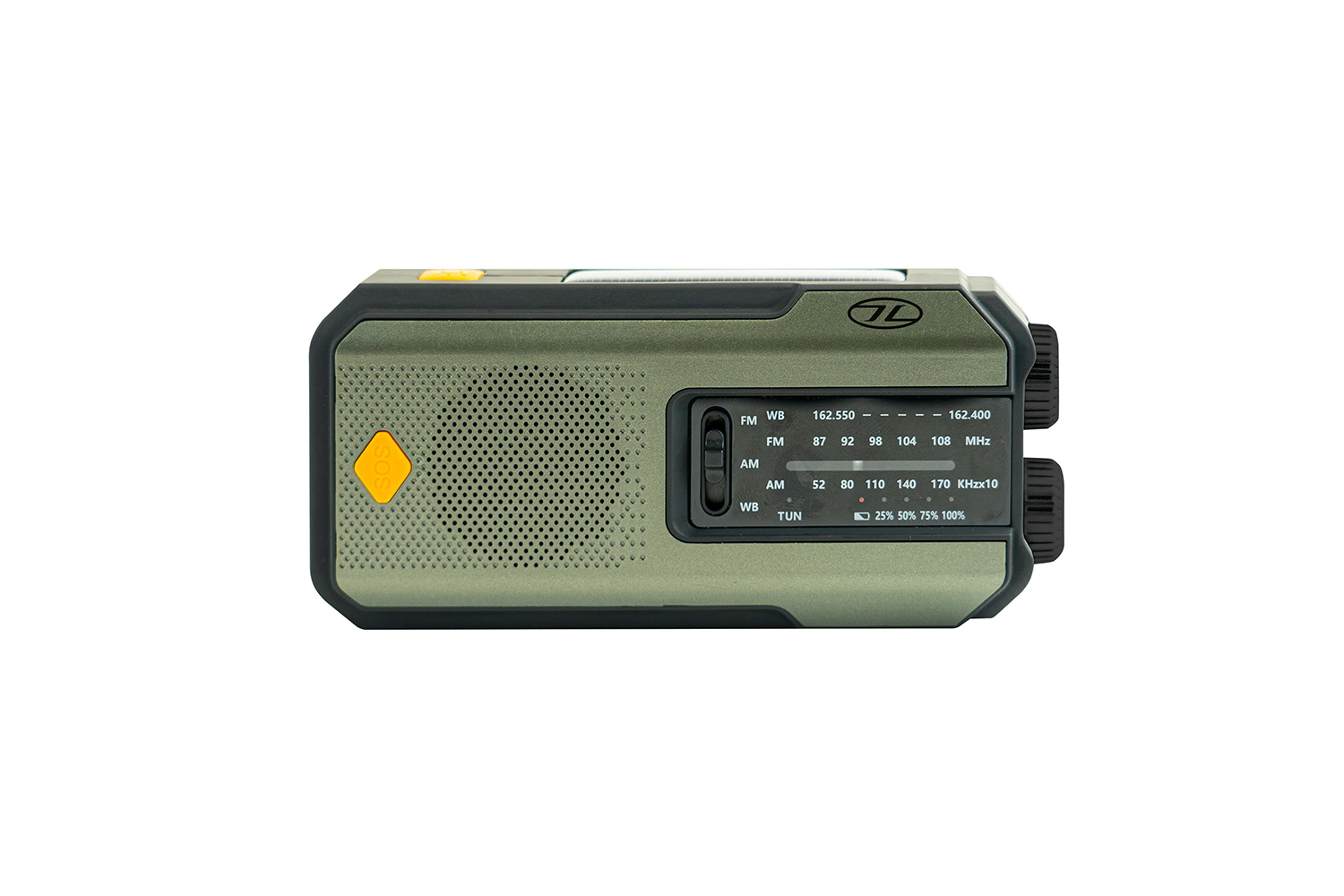 Highlander Forces Survival Solar-Radio mit Handkurbel, Powerbank & Taschenlampe