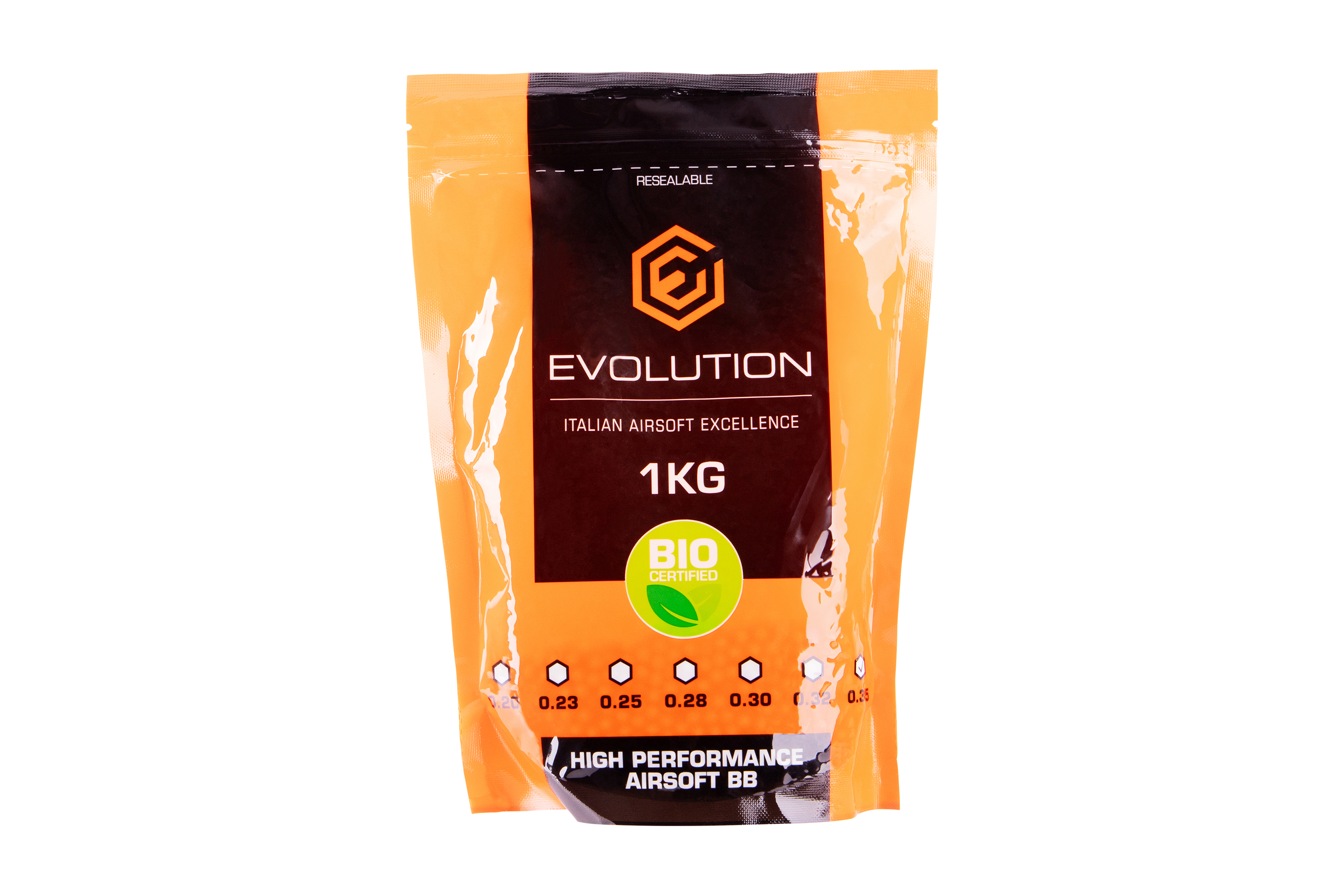 Evolution High Performance Airsoft BIO BBs 6mm 0,35g 2.850 Stück Evolution High Performance Airsoft BIO BBs 6mm 0,35g 2.850 Stück