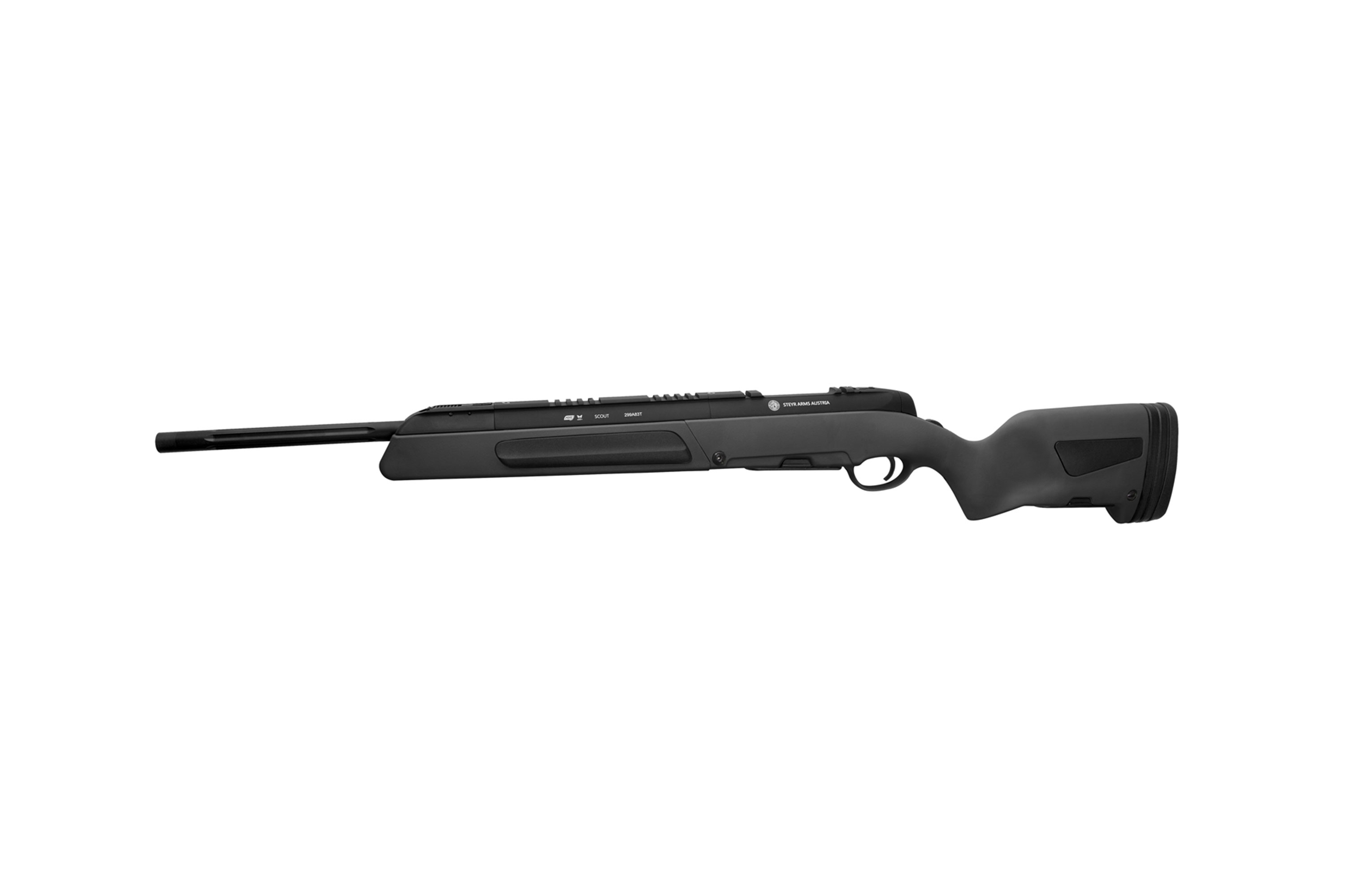 Steyr Scout Sniper Schwarz 6mm - Airsoft Federdruck Steyr Scout Sniper Schwarz 6mm - Airsoft Federdruck