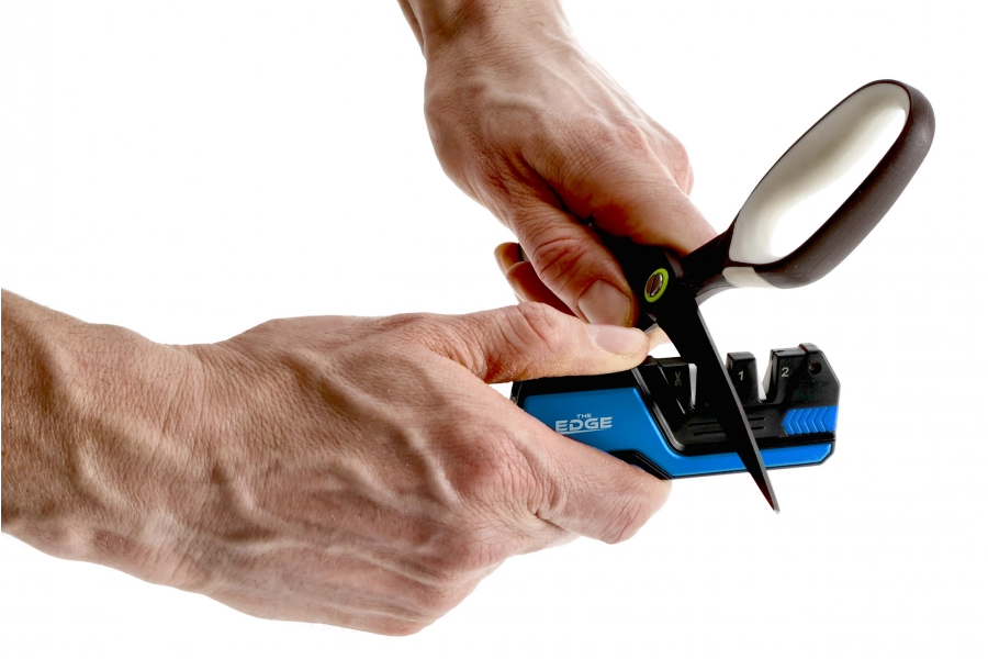 THE EDGE bushSHARP Messerschärfer Multitool blau