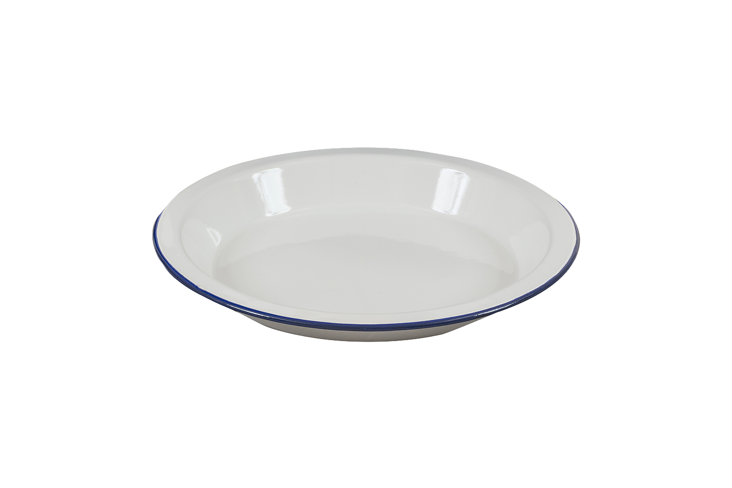 Highlander Emaille Suppenteller Vintage Weiß