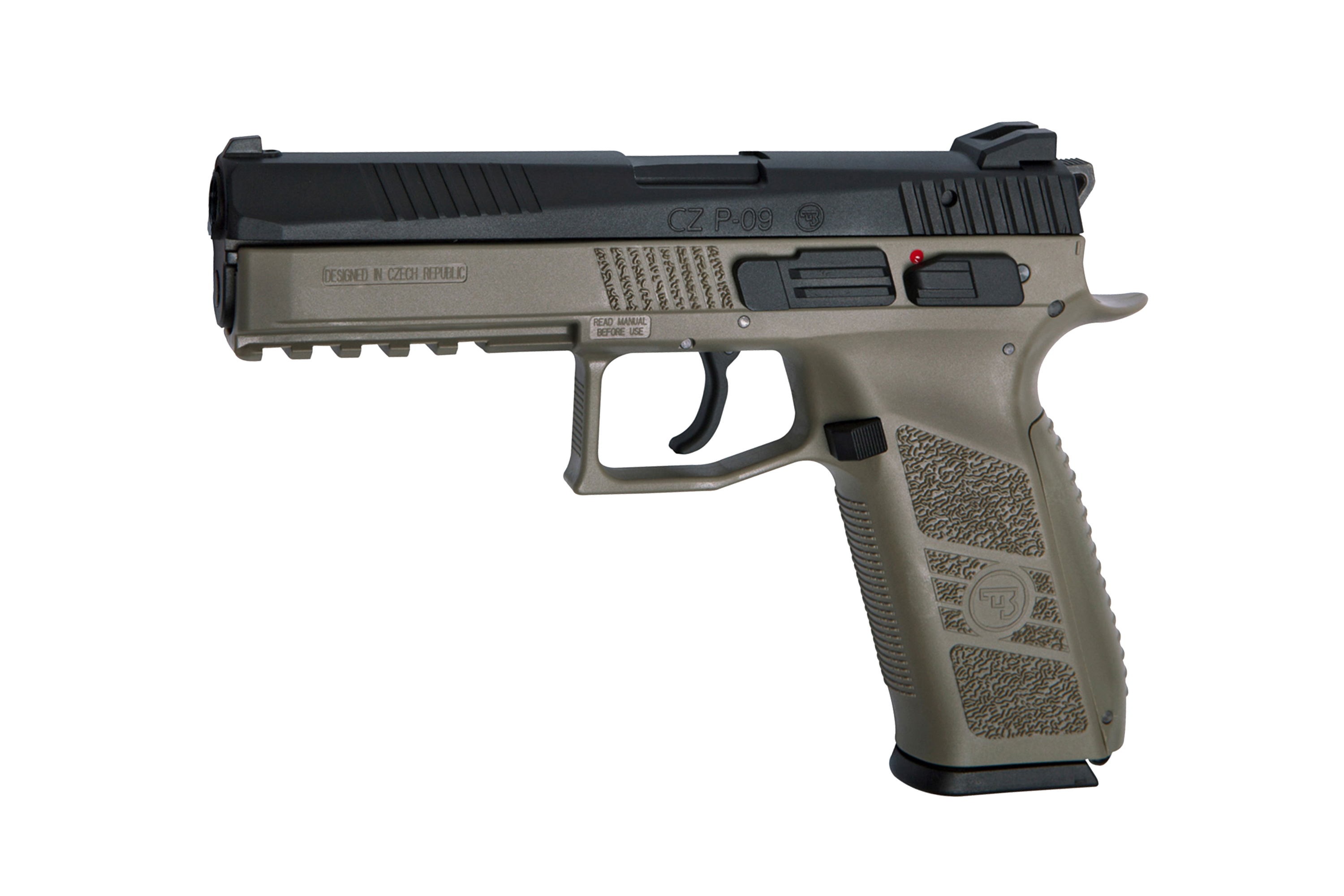 CZ P-09 Metallschlitten inkl. Koffer FDE Bicolor 6mm - Airsoft Gas BlowBack
