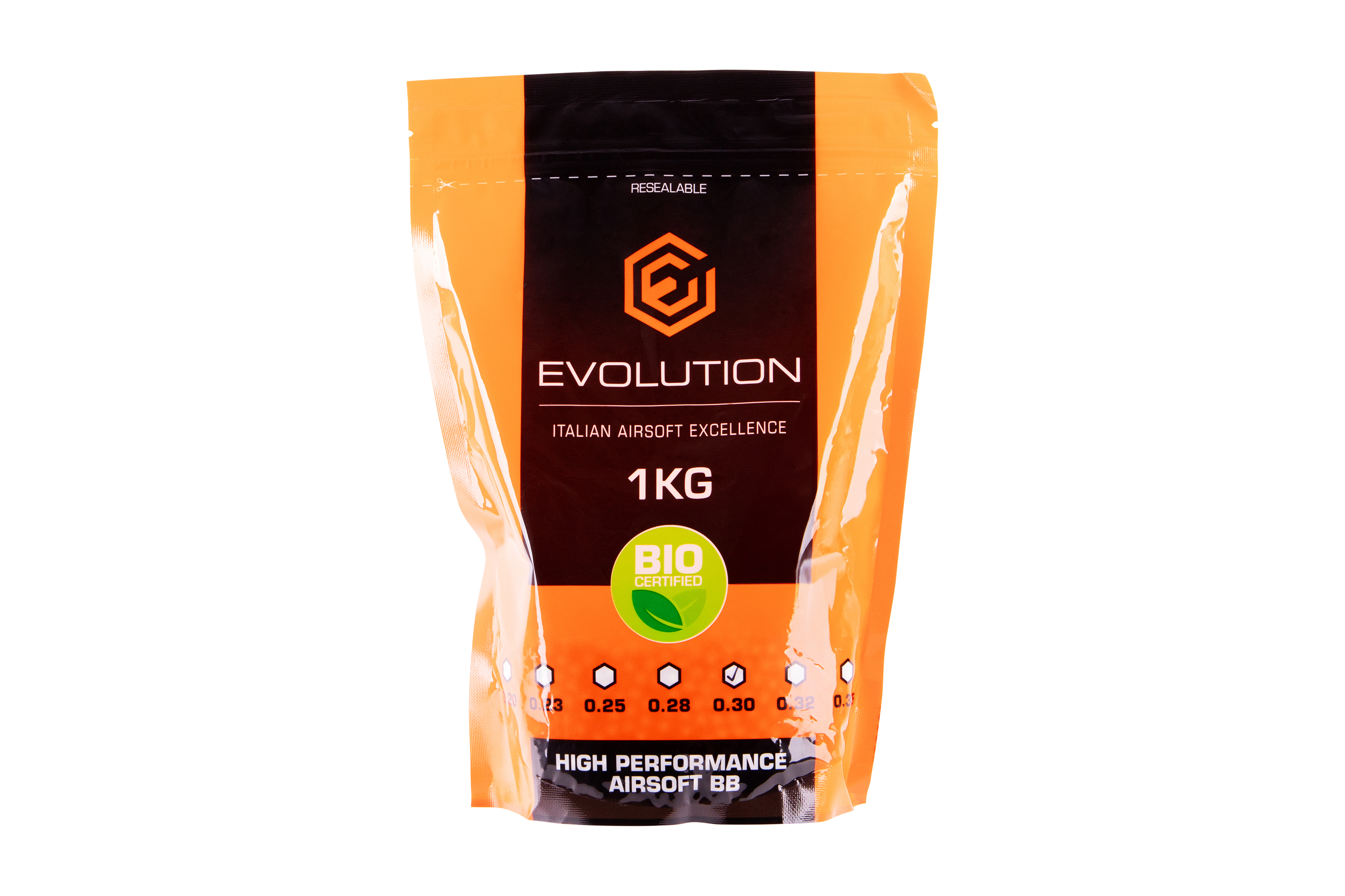 Evolution High Performance Airsoft BIO BBs 6mm 0,30g 3.330 Stück Evolution High Performance Airsoft BIO BBs 6mm 0,30g 3.330 Stück