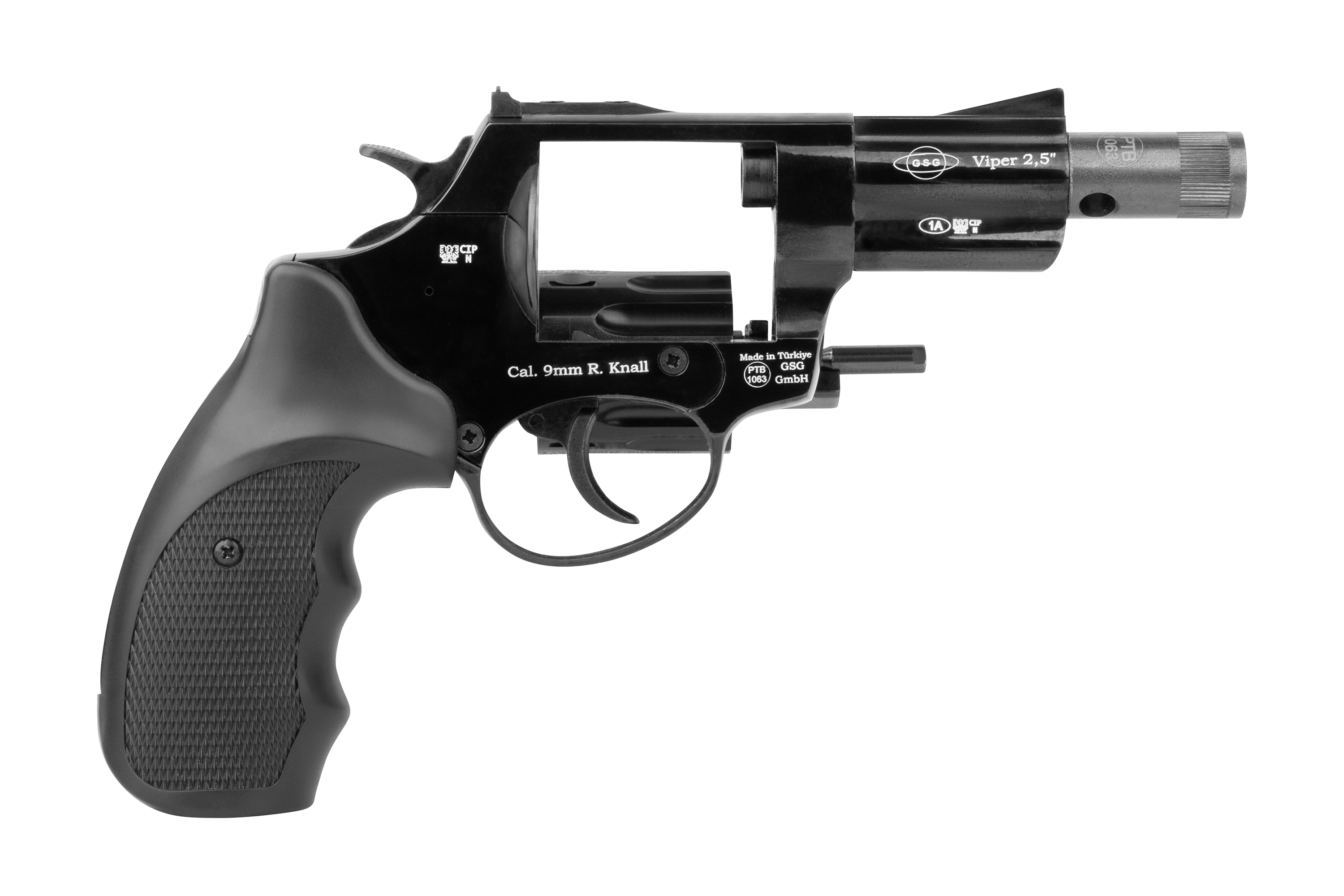Ekol Viper 2,5'' Schwarz 9mm R. - Gas-Signal