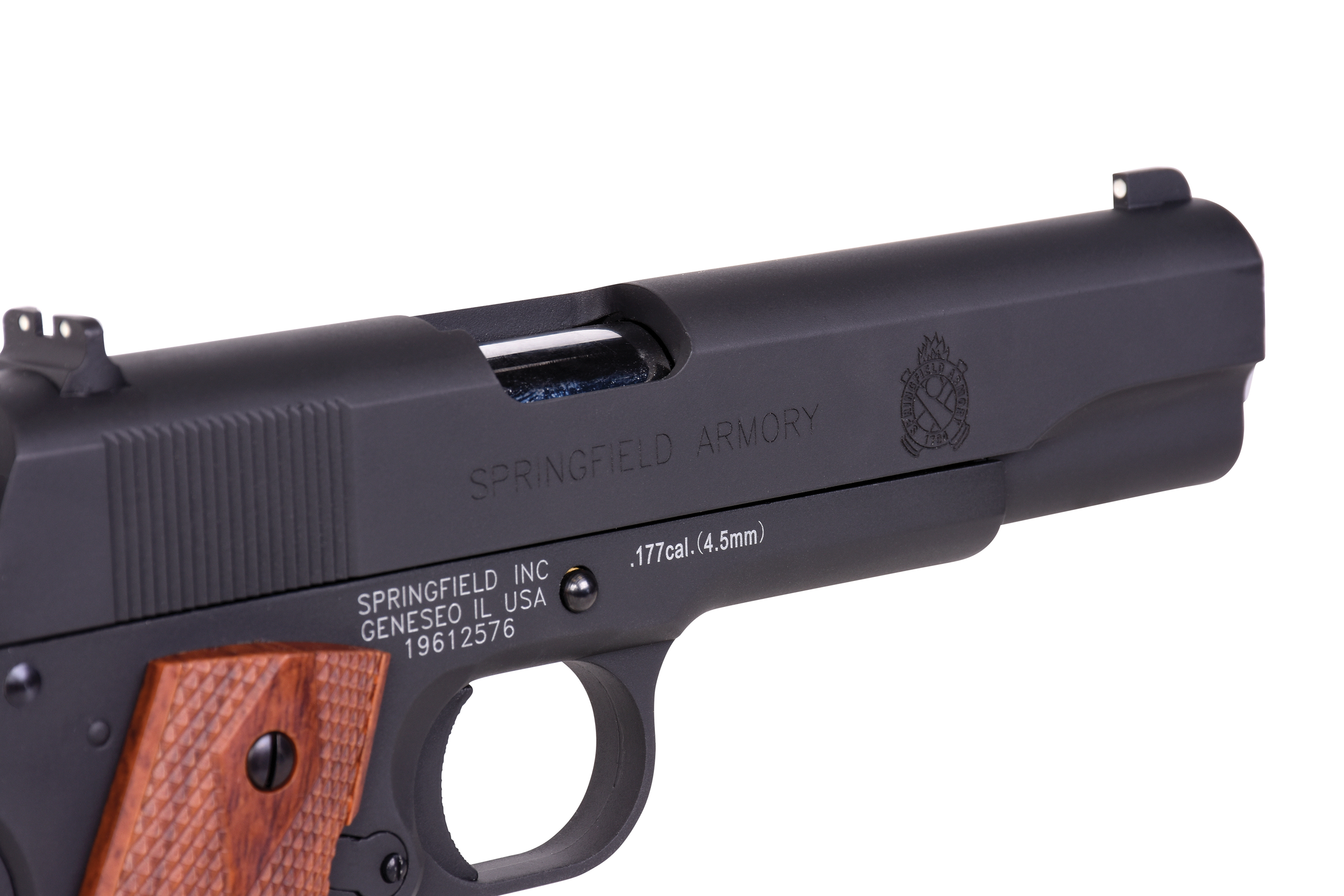 Springfield 1911 Mil-Spec Schwarz 4,5mm BB - Druckluft Co2 BlowBack