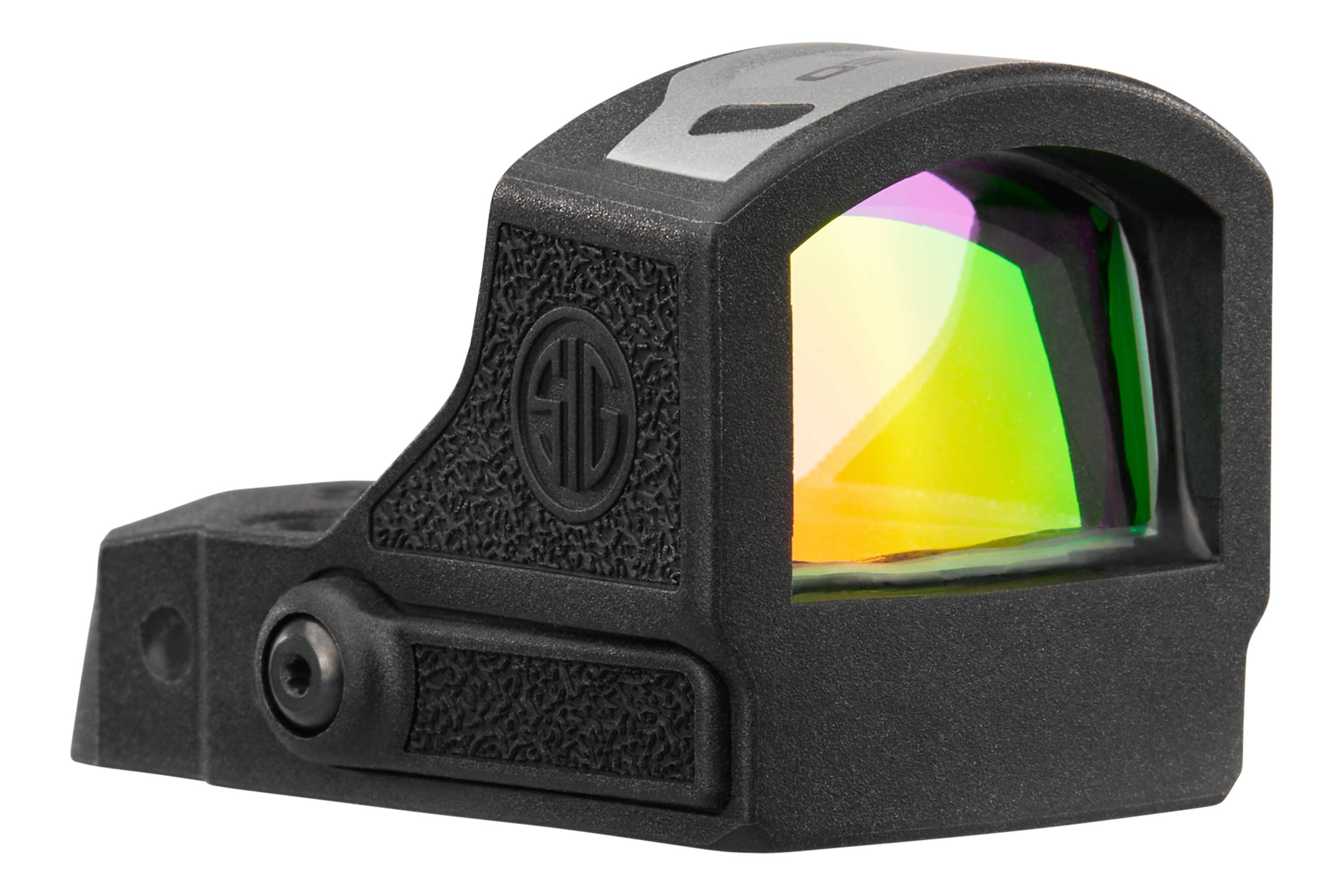 Sig Sauer Romeo Zero Rotpunktvisier in Schwarz mit strukturiertem Gehäuse und reflektierender Linse für Luftpistolen und Gewehre.