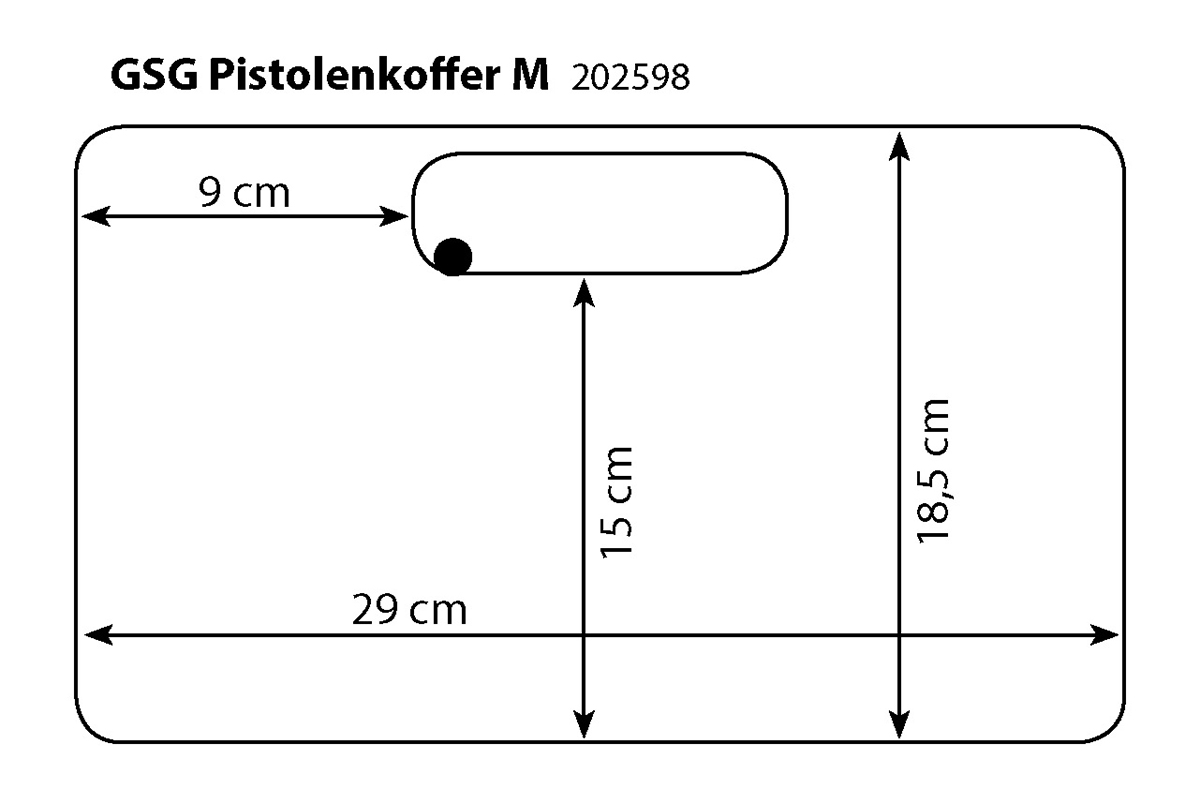 AS24 Pistolenkoffer 31cm Schwarz