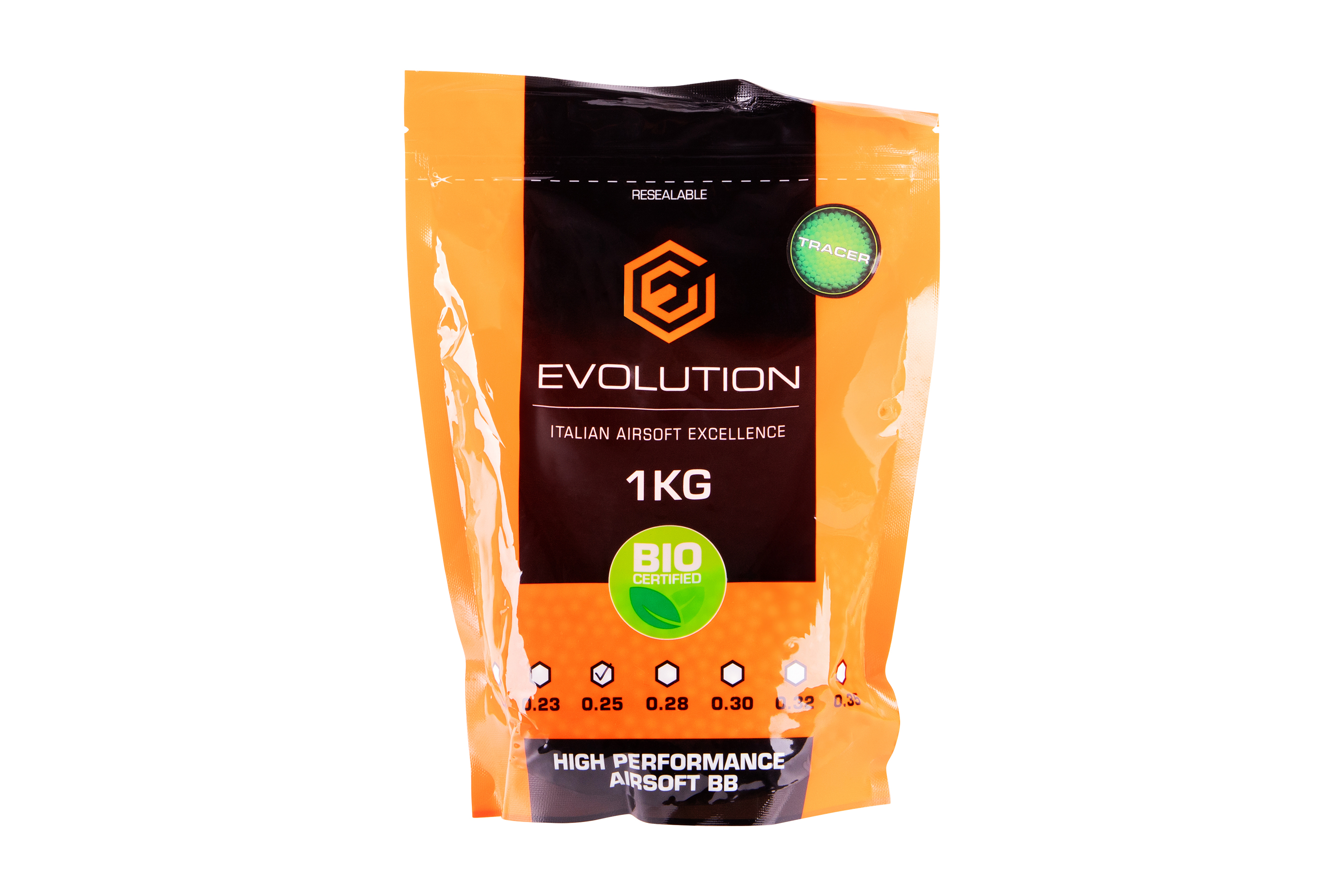 Evolution High Performance Airsoft BIO Tracer BBs 6mm 0,25g 4.000 Stück Evolution High Performance Airsoft BIO Tracer BBs 6mm 0,25g 4.000 Stück