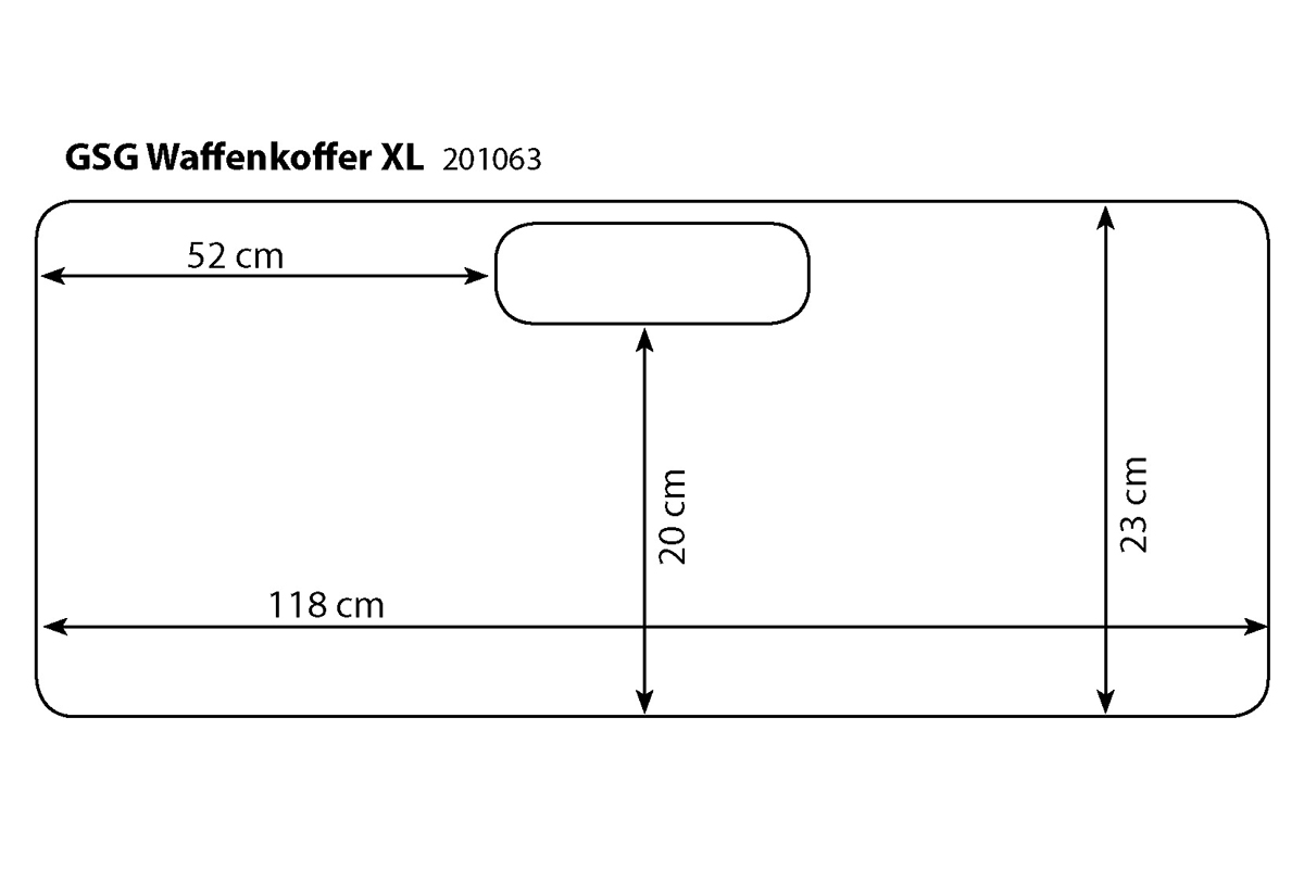 AS24 Gewehrkoffer 122cm Schwarz