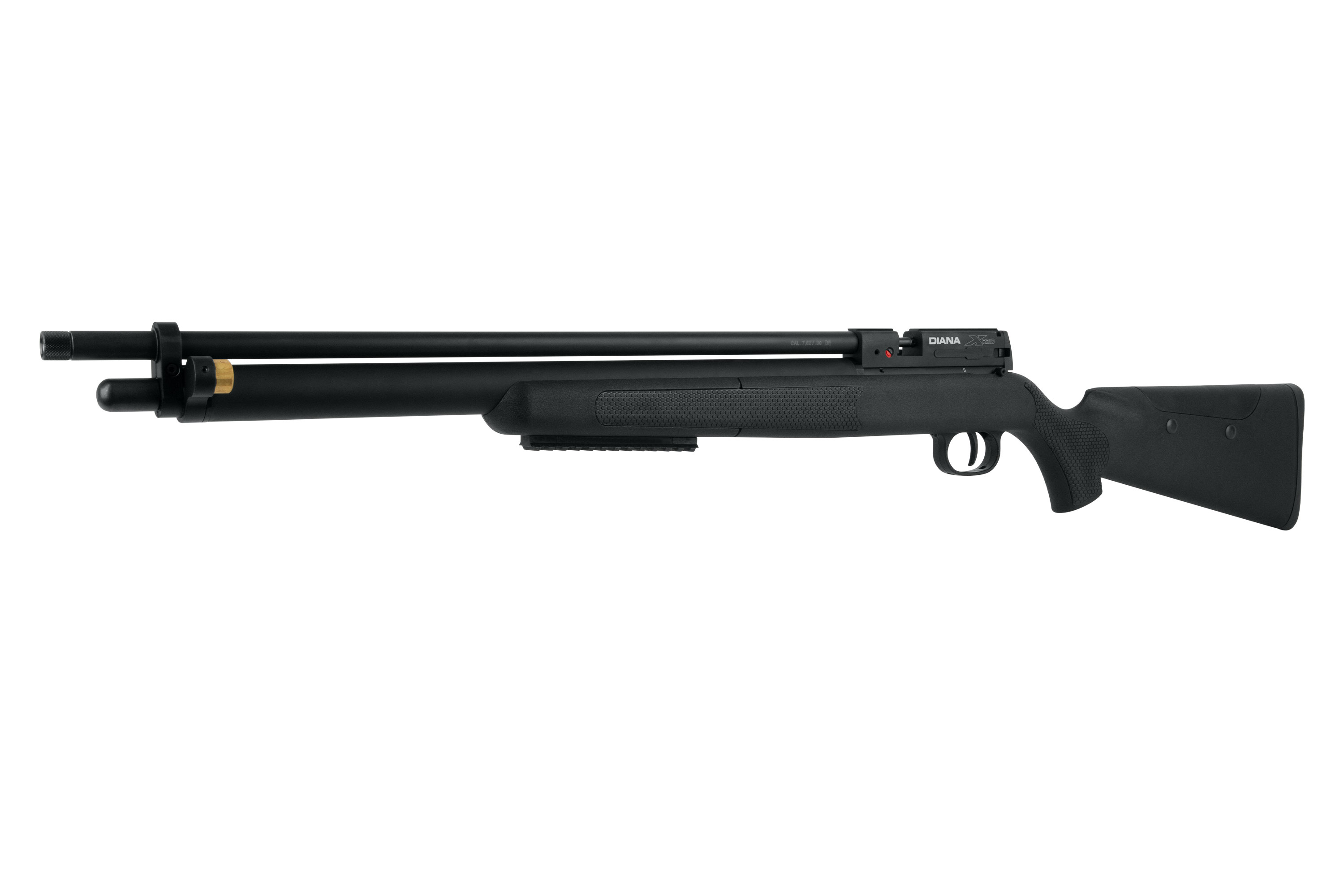 Diana-Luftgewehr mit elegantem schwarzem Design, Präzisionslauf und ergonomischem Schaft für verbesserte Schussleistung.