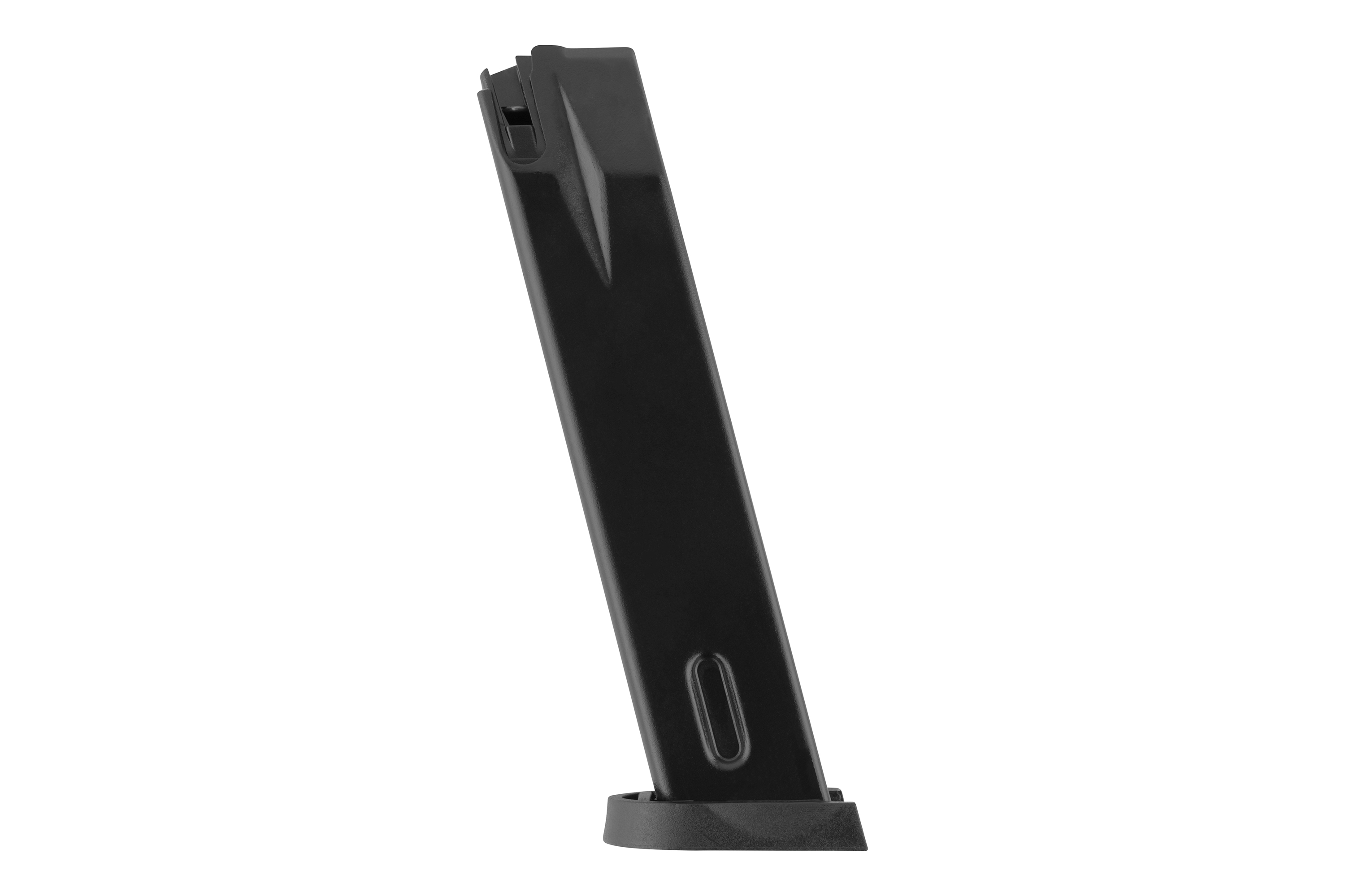 Schwarzes Luftpistolenmagazin mit schlankem Design, ideal zur Verbesserung der Schussleistung.