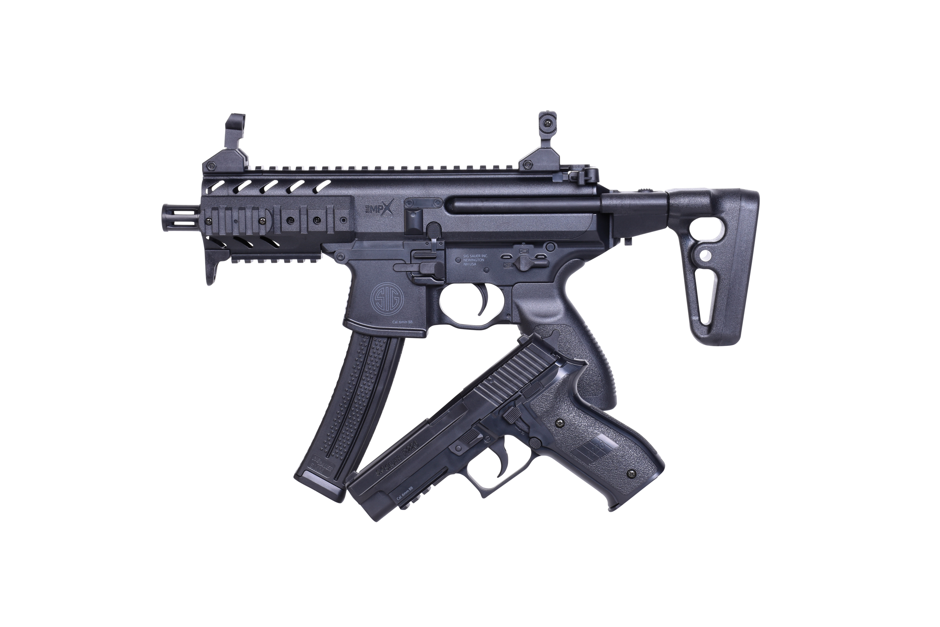 SIG SAUER MPX P226 Set Schwarz 6mm - Airsoft Federdruck SIG SAUER MPX P226 Set Schwarz 6mm - Airsoft Federdruck