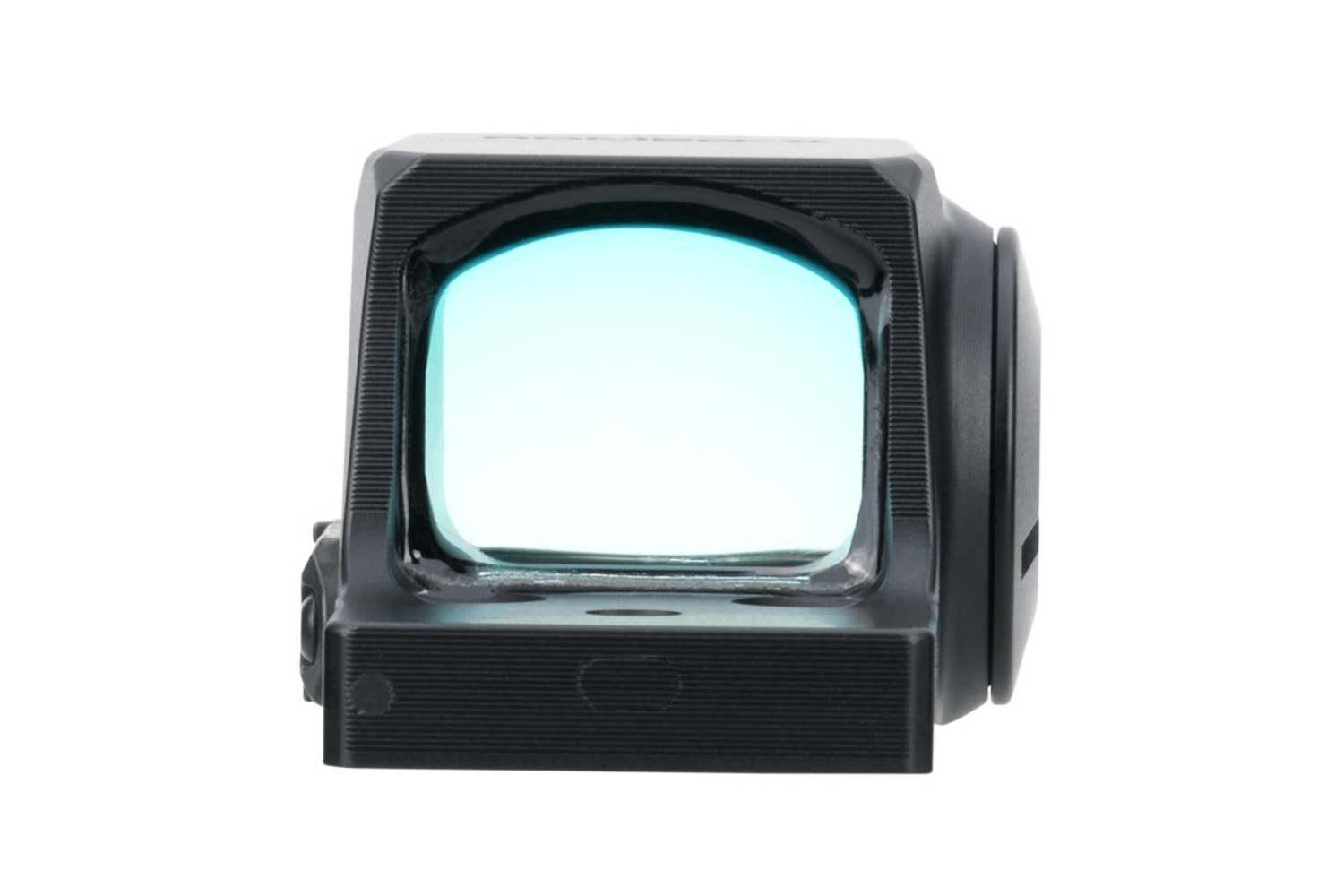 Nahaufnahme eines schwarzen Reflexvisiers mit klarer Linse, ideal für Luftgewehre und Pistolen.