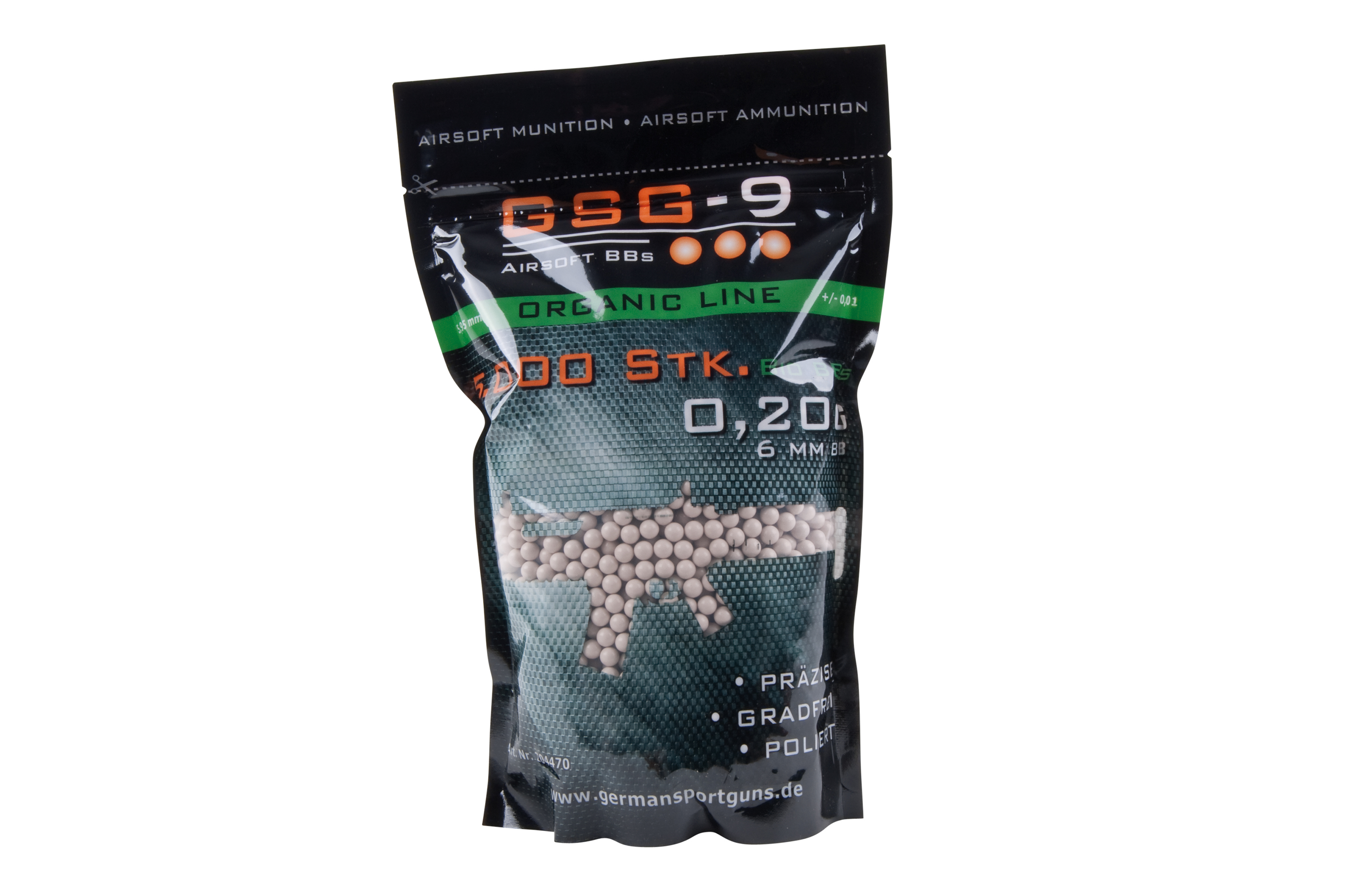 GSG-9 Organic Line 6mm BIO BBs Weiß 0,20 g 5.000 Stück