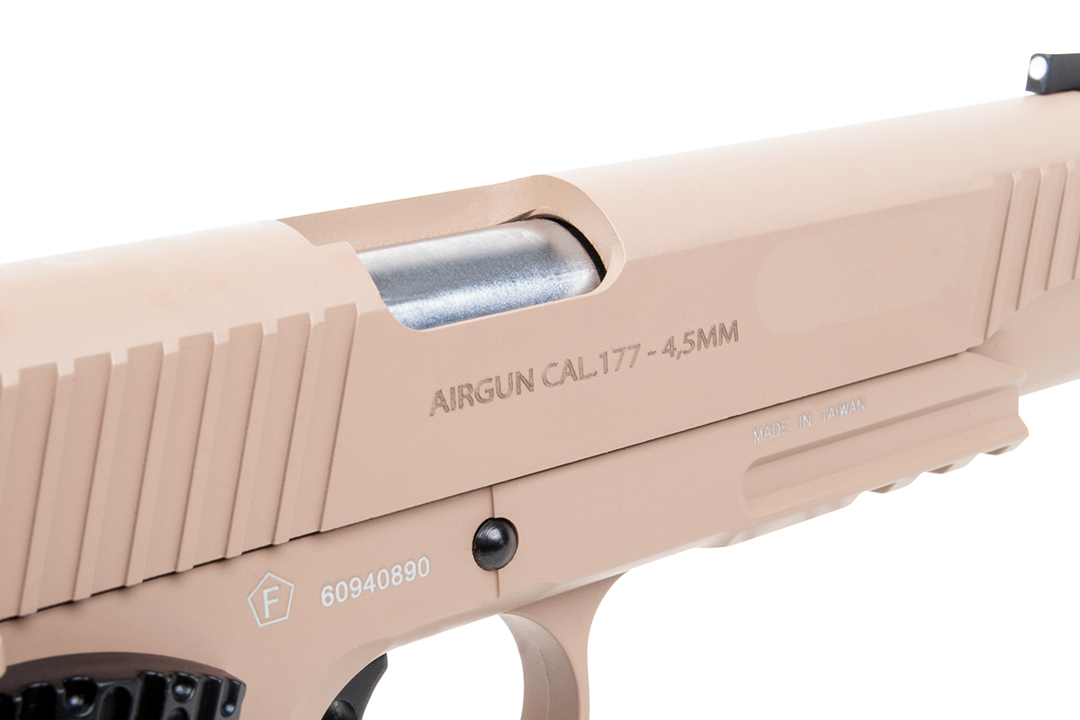 Swiss Arms P1911 Tan 4,5mm BB - Druckluft Co2 BlowBack